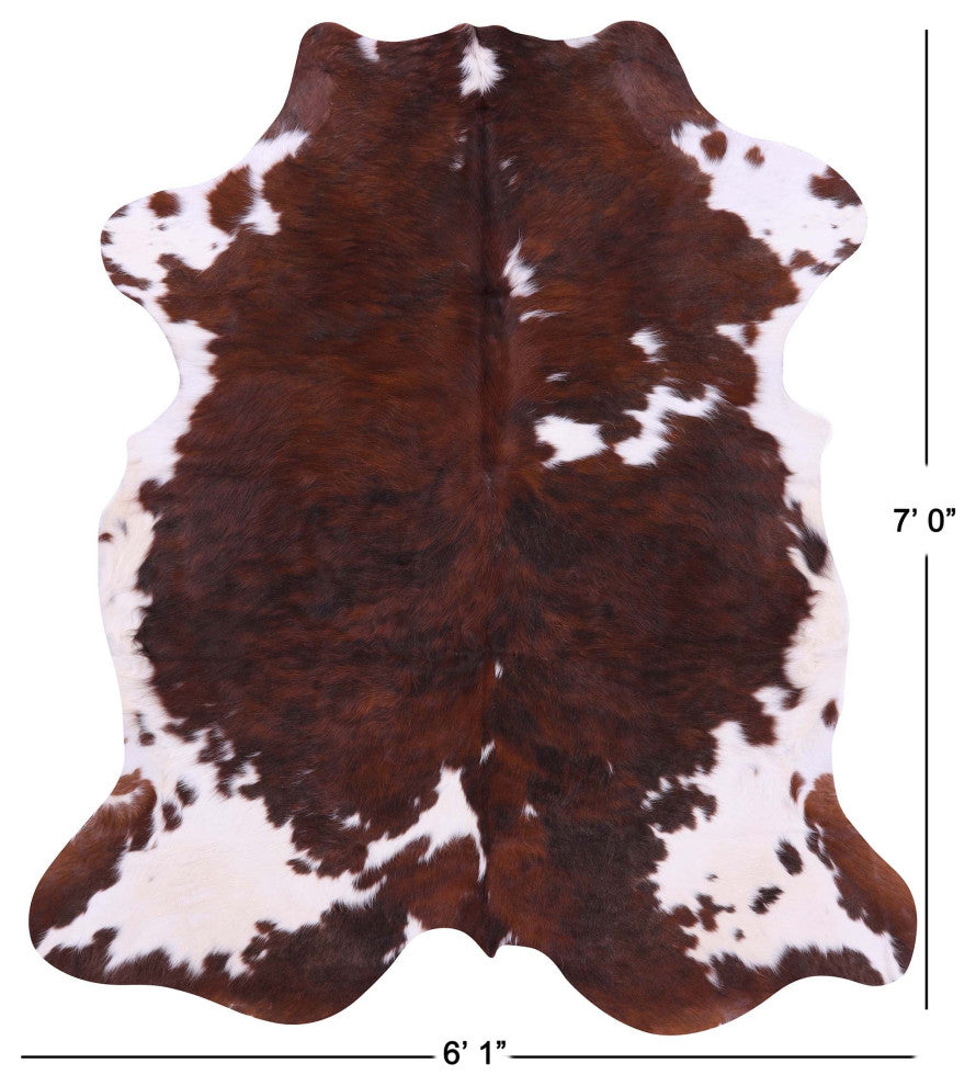 Natural Cowhide Rug 7' 0" X 6' 1" C1719
