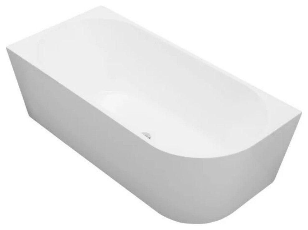 Poppy 59" Left Corner Freestanding Bathtub