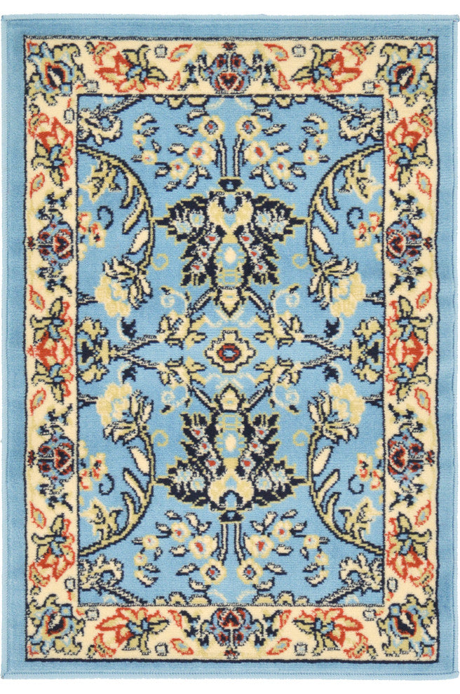 Unique Loom Light Blue Washington Sialk Hill 2' 2 x 3' 0 Area Rug
