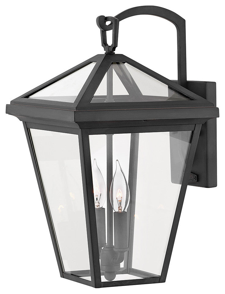 Hinkley Alford Place 17.5" Md Outdoor LED Wall Mount Lantern, Museum Black