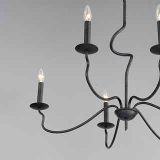 Maxim 27706 Padrona 6 Light 33"W Candle Style Chandelier - Black Oxide