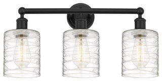 Innovations 616-3W-BK-G1113 3 Light Bath Vanity Light, Matte Black