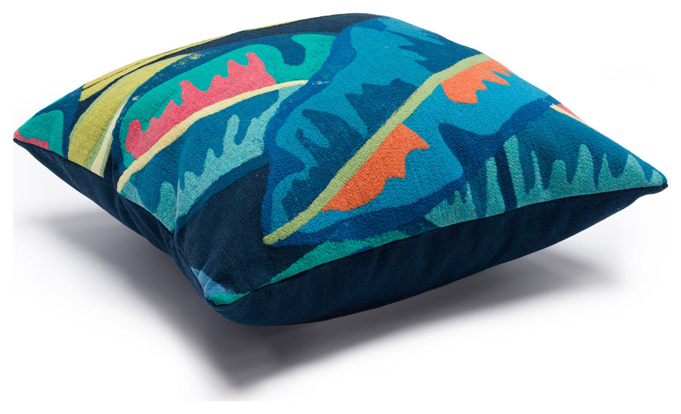 Visions III Banana Plant Indoor/Outdoor Pillow Aqua 12"x20"