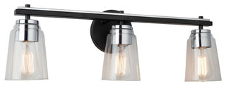 Essex - Bathroom Vanity - Black/Chrome - 3-Light