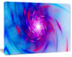 Turquoise Whirlpool Fractal Spirals, Oversized Abstract Canvas Art Print, 60x40