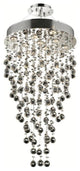 Elegant Galaxy Dining Room Light, Chrome Finish With Royal Cut Crystal