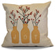 Decorative Holiday Pillow Floral Print, Gold, 26"x26"