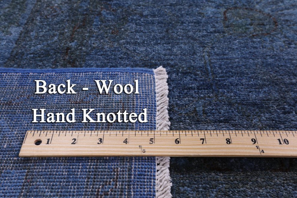 8' 11" X 11' 8" Handmade Overdyed Full Pile Wool Rug - Q12712