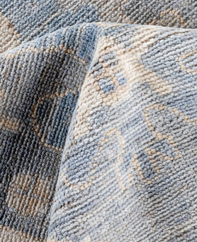 Oushak One-of-a-Kind Hand-Knotted Area Rug Gray, 9'1" x 11'11"