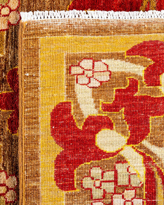 Overdyed, One-of-a-Kind Hand-Knotted Area Rug Brown, 8'10"x11'10"