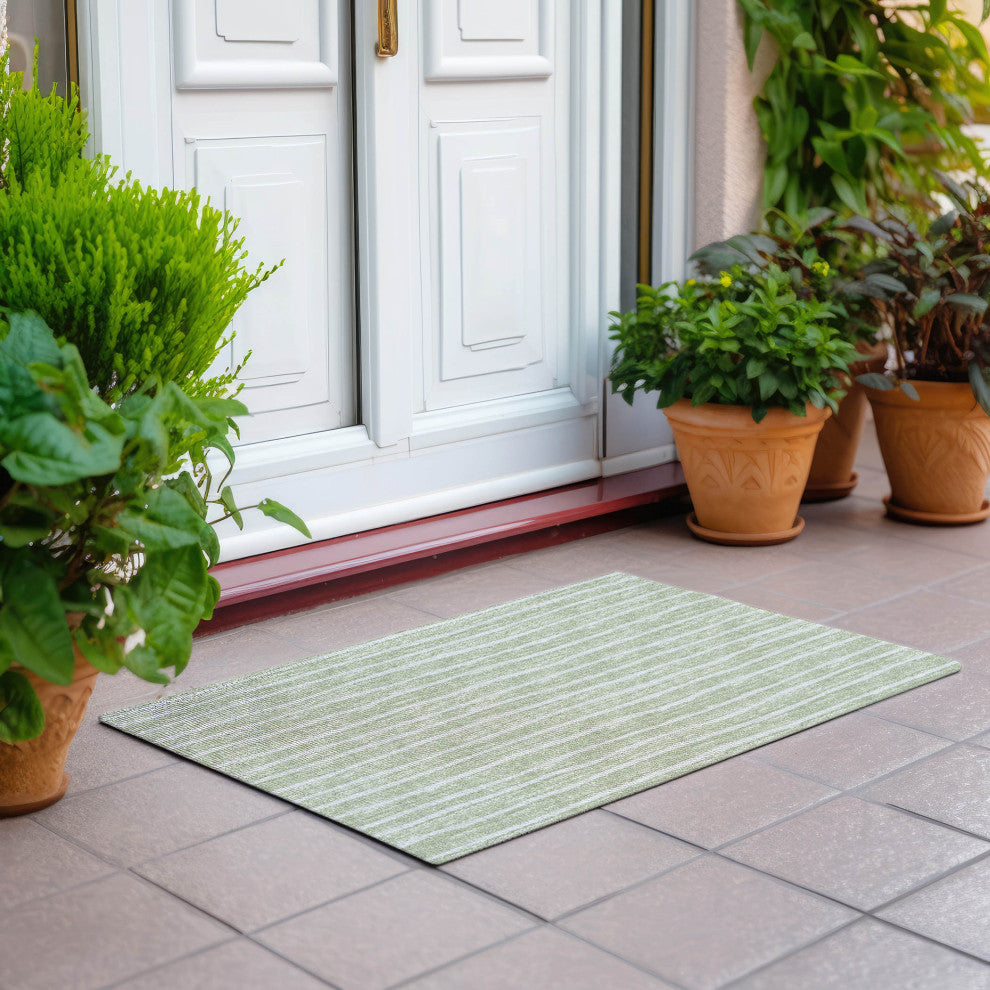 Indoor/Outdoor Laidley LA1 Mist Machine Washable 1'8" x 2'6" Rug