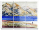 "Mountains and Blue Sea" Glossy Metal Wall Art, 3 Panels, 36"x28"