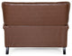 Belknap Faux Leather Tufted Oversized Recliner, Nailhead Trim, Dark Brown + Espr