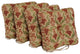 17" Premium Tapestry Corded Chair Cushions, Set of 4, Red/Beige