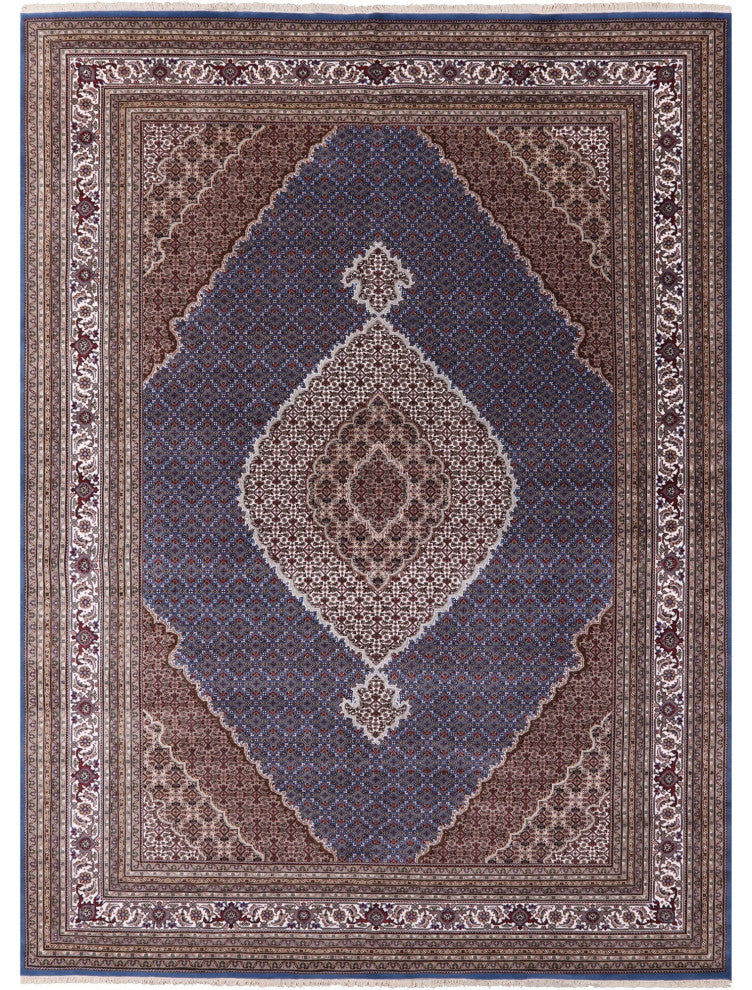 Persian Tabriz Wool & Silk Handmade Rug 10' 3" X 14' 3" - Q13008