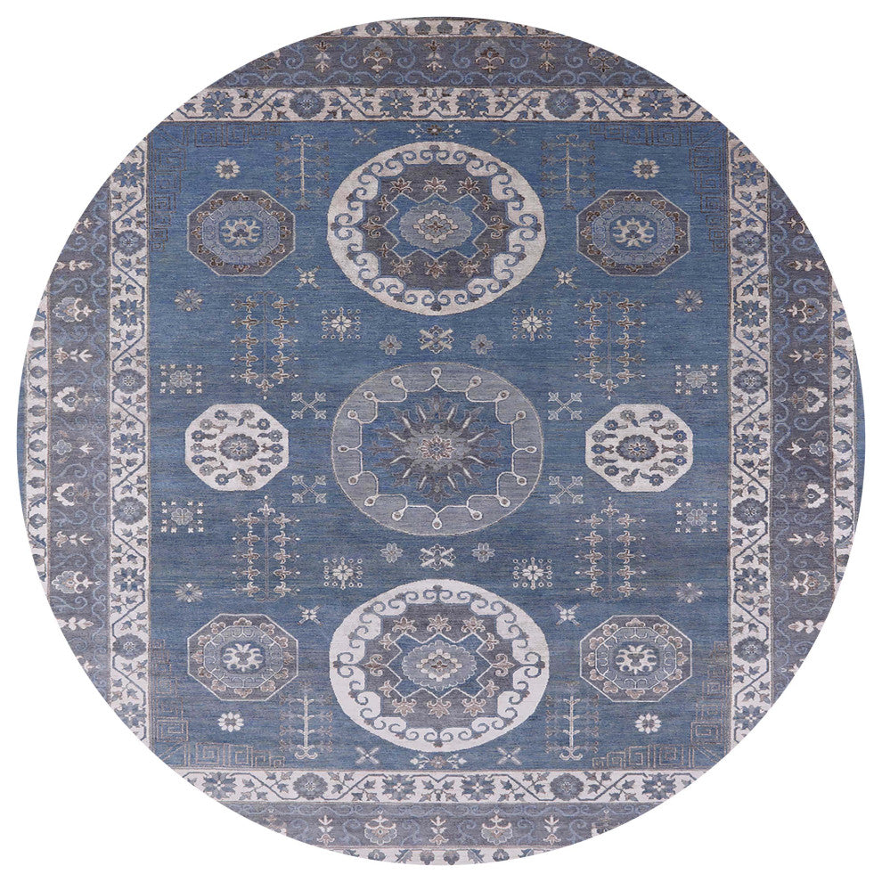 Ahgly Company Indoor Round Mid-Century Modern Area Rugs, 3' Round