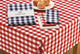 Navy/White Checkers Tablecloth, 52"x52"