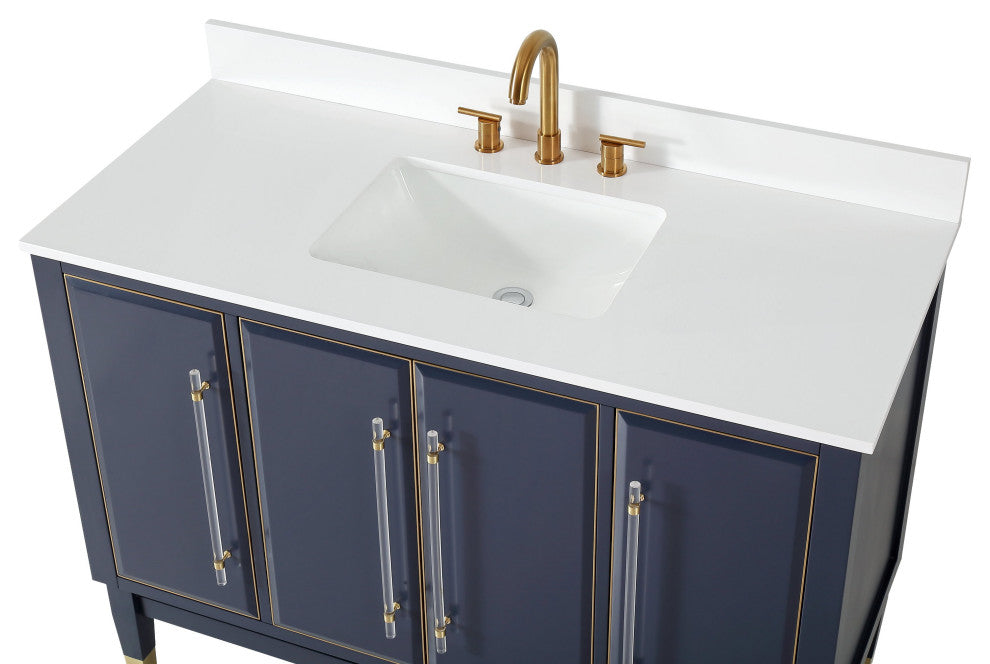 Tennant Brand Navy Blue Bertone Sink Bathroom Vanity, 48"