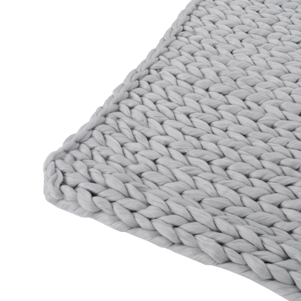 GDF Studio Jacqueline Acrylic Fabric Throw Blanket, Gray