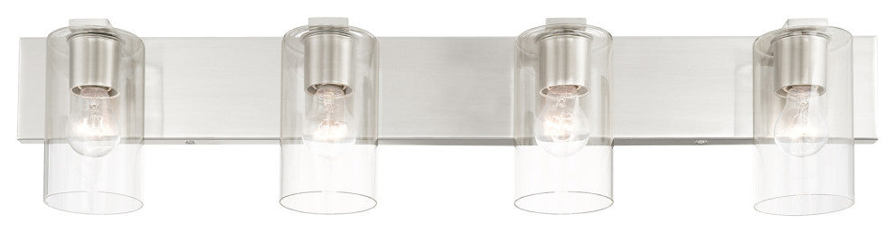 Livex Lighting Zurich 4 Light Brushed Nickel Large Vanity Sconce