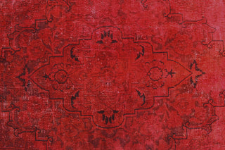 Vintage Distressed Overdyed Edrei Red Runner 4'5"x9'2"