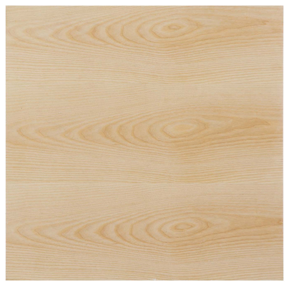 24" Dining Table, Square, Natural Brown White, Metal, Modern, Hospitality