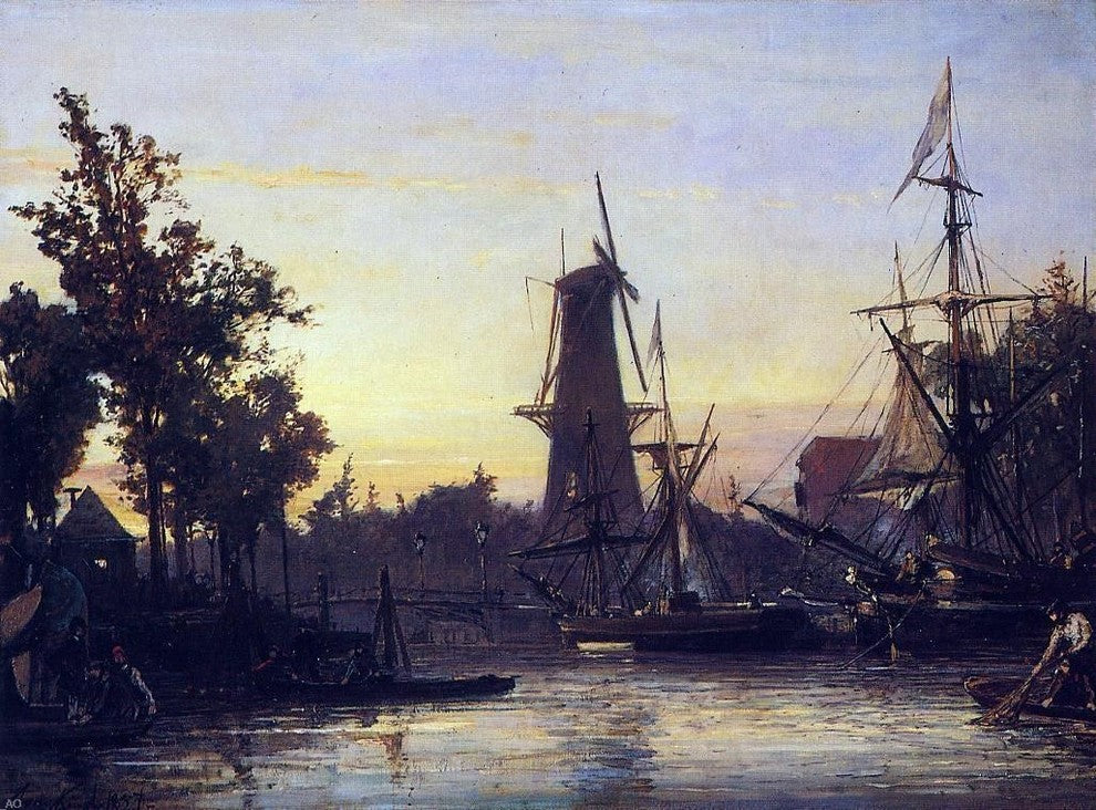 Johan Barthold Jongkind Binneshaven  Rotterdam Gallery Wrapped Canvas Print