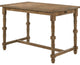 Rectangular Counter Height Table, Weathered Oak Finish