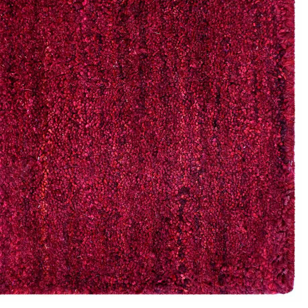 HAND KNOTTED LOOM SILK ECO-FRIENDLY AREA RUG -5'x8',Rectangle,Dark Red,Geometric