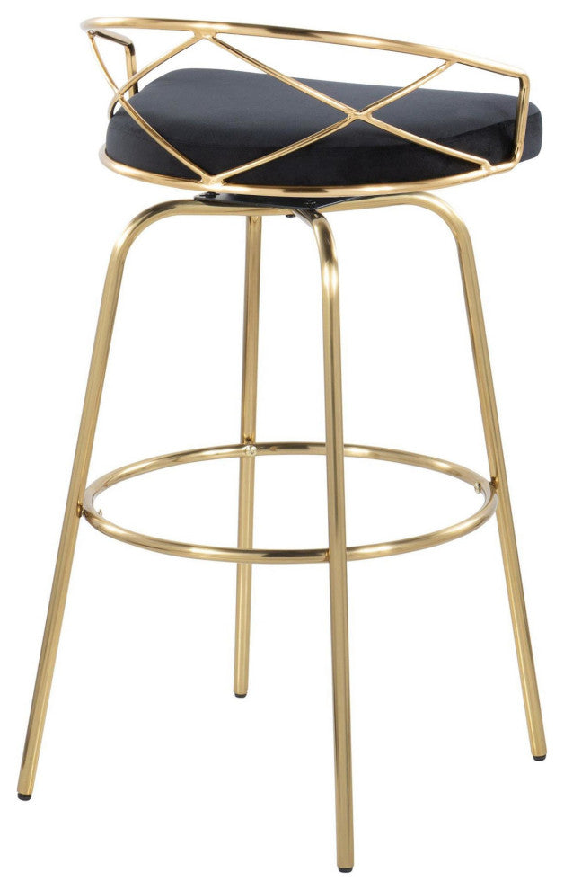 Charlotte Glam 30" Fixed-Height Barstool, Set of 2