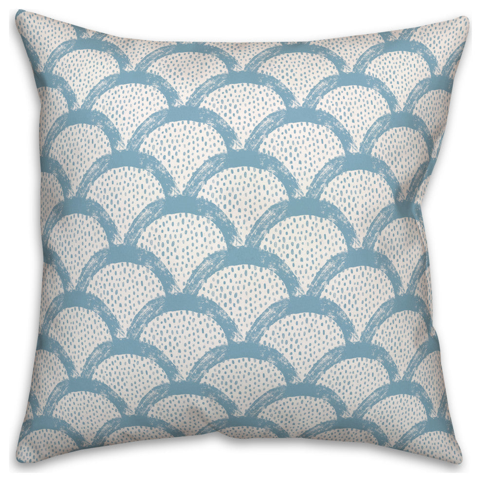 Blue Scallops 18x18 Indoor/Outdoor Pillow