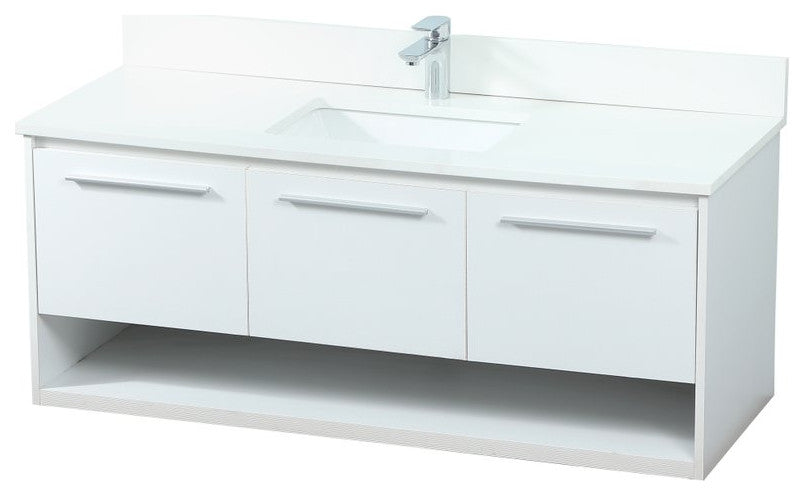 Elegant Decor Roman Bathroom Vanity White