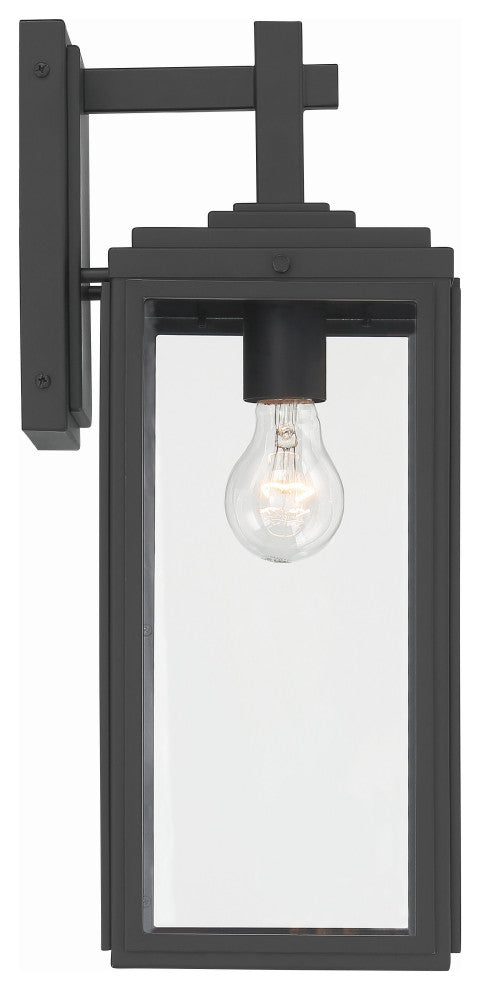 Byron 1-Light Matte Black Outdoor Wall Mount