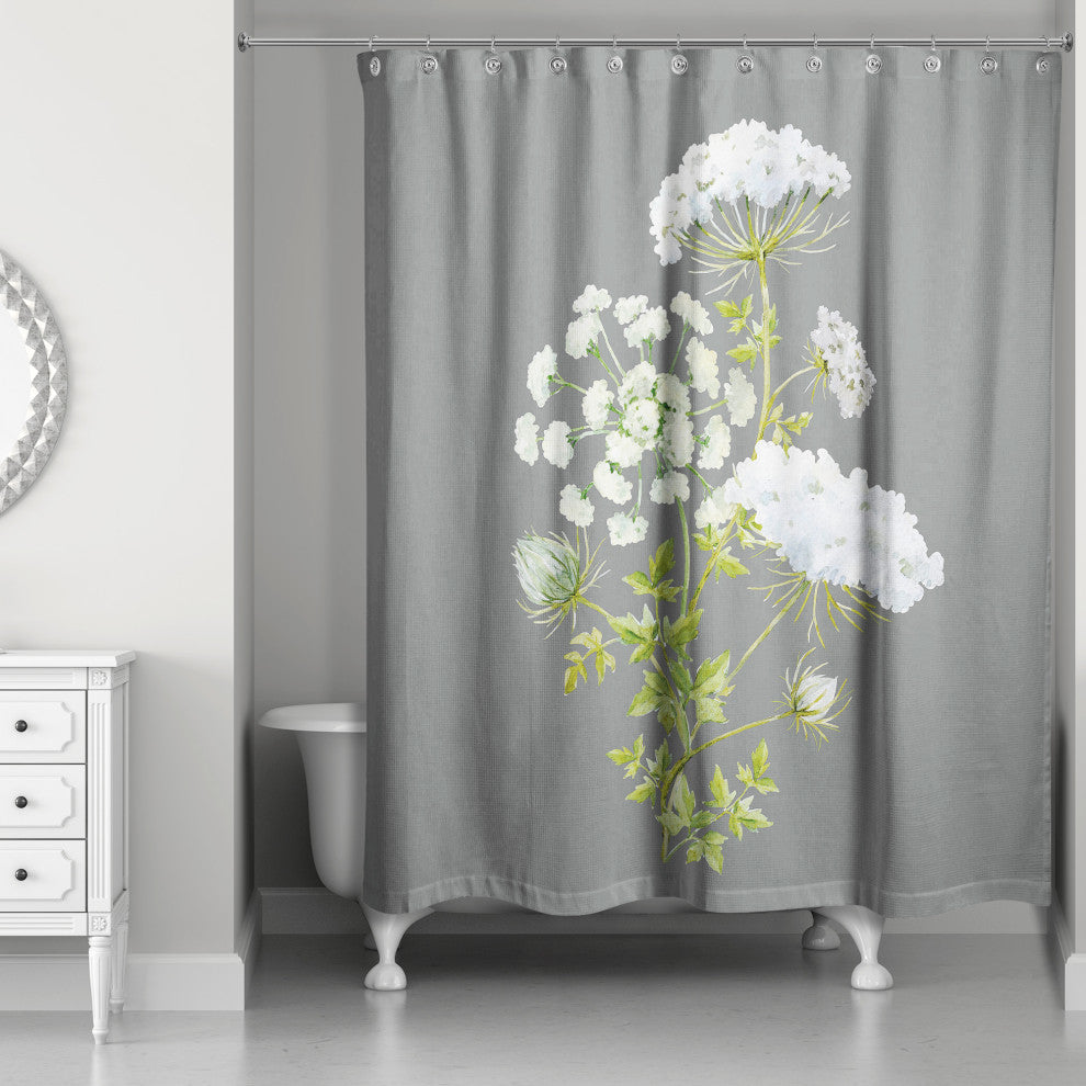 Watercolor Floral Cluster 2 71x74 Shower Curtain