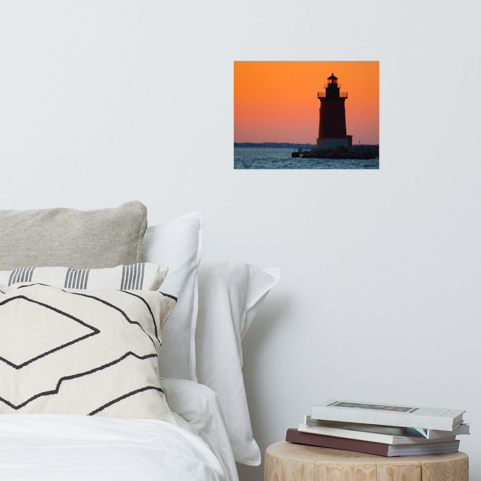 Sunset at Henlopen State Park 3 Landscape Photo Unframed Wall Art Print, 12" X 16"