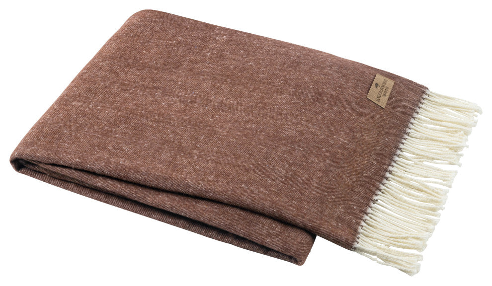 Italian Herringbone Throw, Chocolate