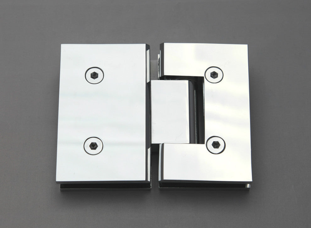 78"x52.5" Frameless Shower Door, Glass Hinge, Polished Chrome