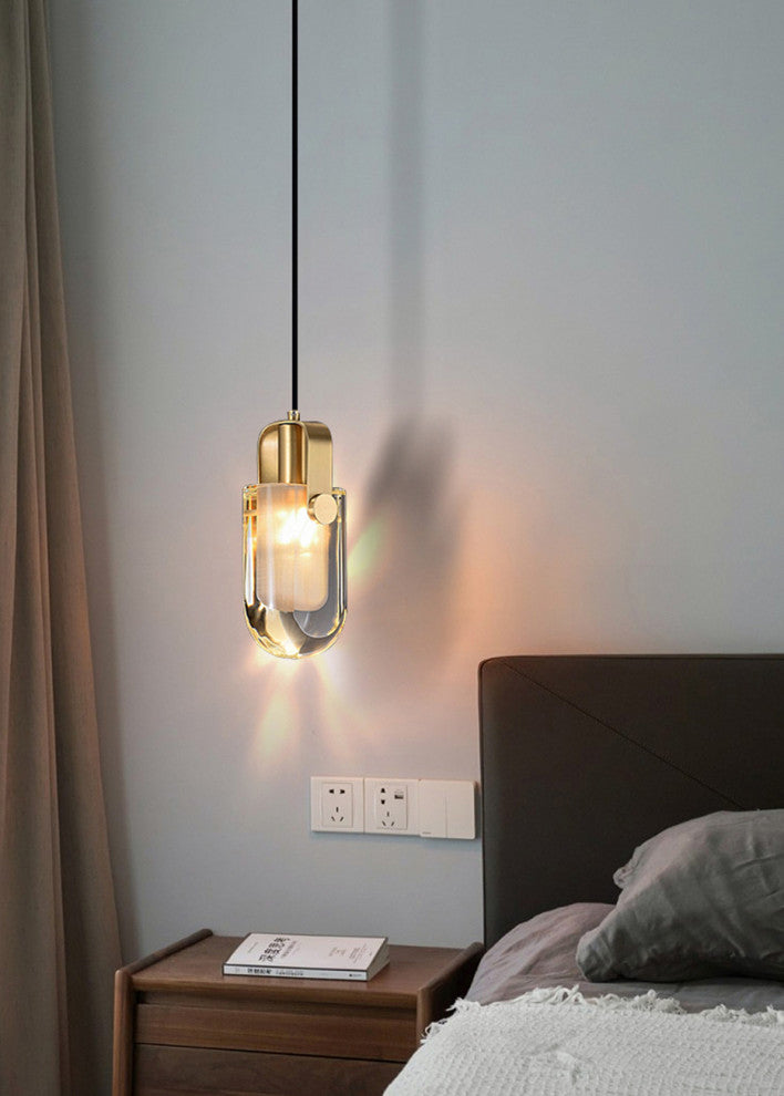 MIRODEMIÂ® Toirano | Postmodern Crystal LED Chandelier For Bedroom, Warm Light