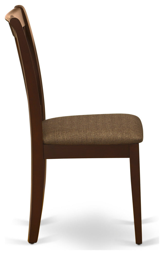 3Pc Dinette Set, Square Kitchen Table, Two Dining Chairs, Mahogany Finish