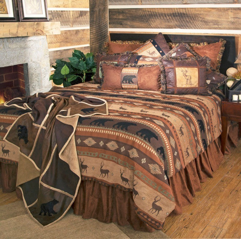 Autumn Trails Rustic Wildlife Comforter Bedding Set, Queen
