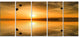 Flying Balloons and Reflection, Large Seashore Canvas Print, 60"x28", 5 Panels