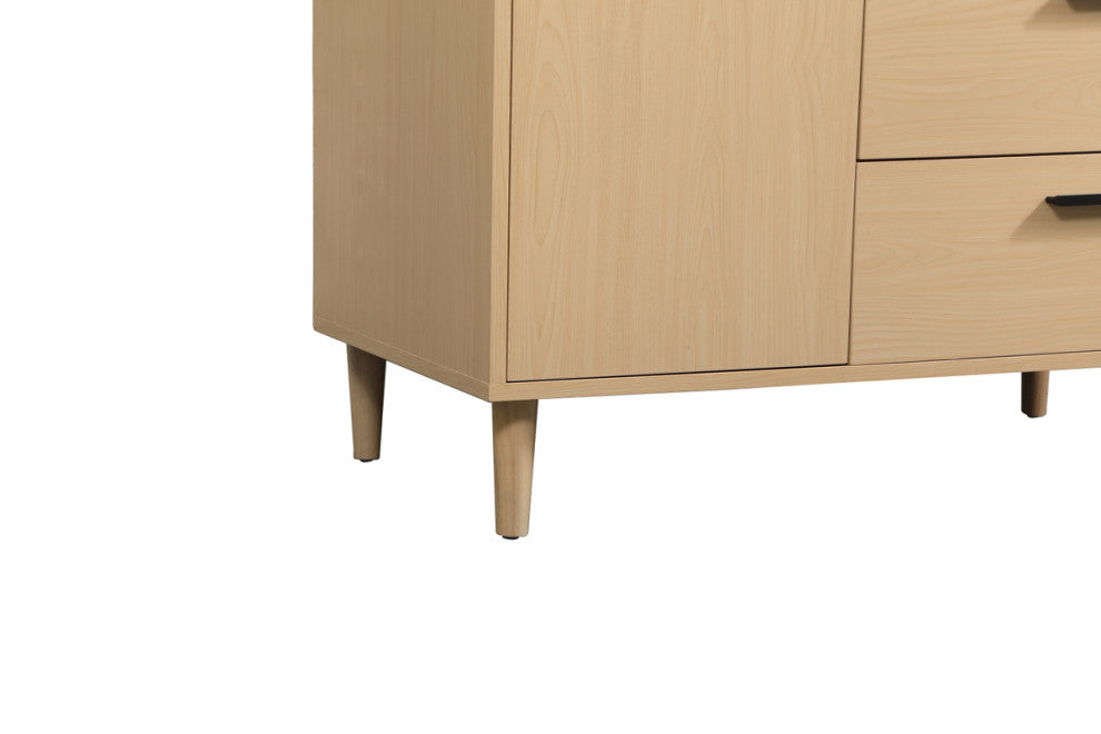 Home Living Modern Natural Oak-Light Bathroom Vanity, Maple, 42"