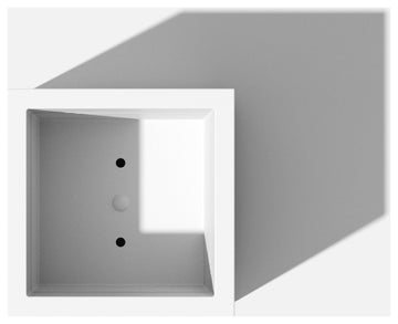 Veradek Block Series Cube Planter, White, Small