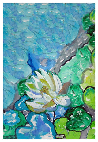 White Lily Guest Towel - Two Sets of Two (4 Total)