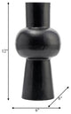 Metal, 12"H, Mid Ellipsoid Vase, Black