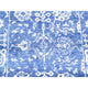 Blue Tone on Tone Tabriz Wool and Silk Hand Knotted XL Runner Rug, 2'6"x16'10"