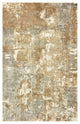 8' X 10' Grey And Brown Abstract Hand Loomed Stain Resistant Area Rug