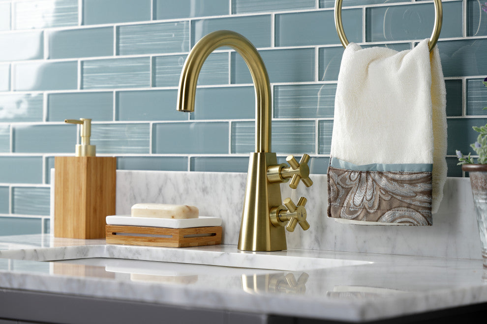 Kingston Brass KS2297DX Two-Handle Single-Hole Bathroom Faucet, Push Pop-Up