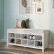 Wood Shoe Storage Bench, White