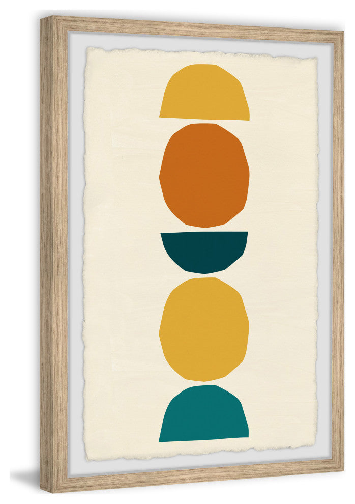 "Enclosed Circles" Framed Painting Print, 8x12